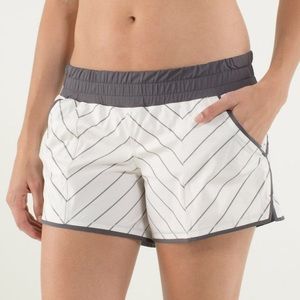 RARE lululemon Shake and Break Pinstripe Shorts